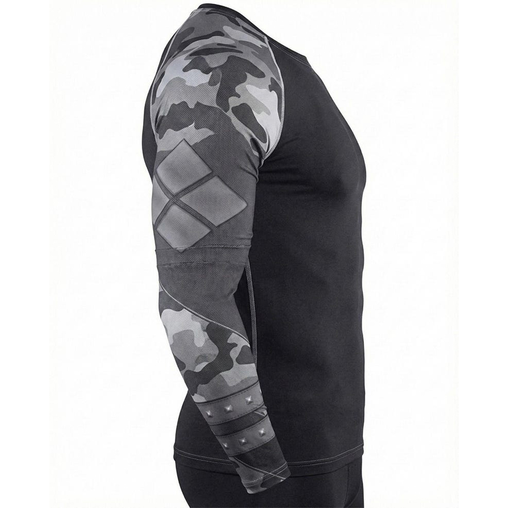 Design Your Own Gray & Black Rash Guard | 3 Pieces | Custom Fit & Graphics | MMA BJJ Training Gear - Image 2