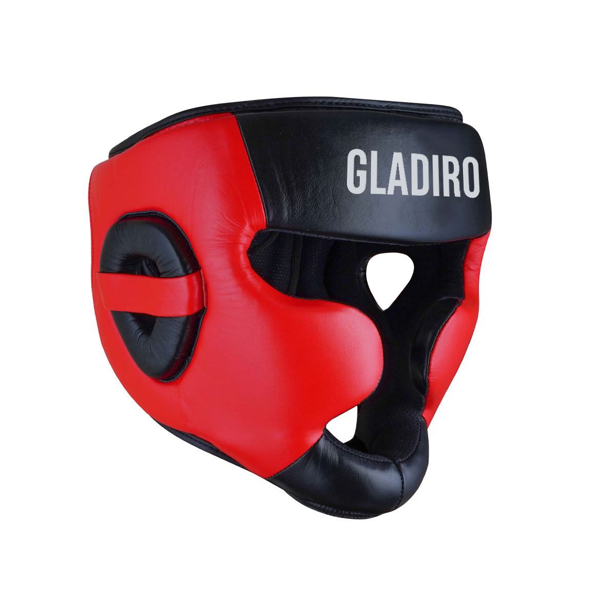 Head Guard Genuine Leather Red / Black - Image 3