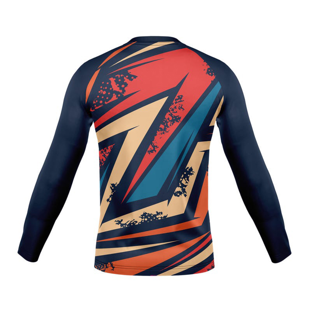 Men's Sublimated Long Sleeve Rash Guard, BJJ MMA Compression Top - Image 2
