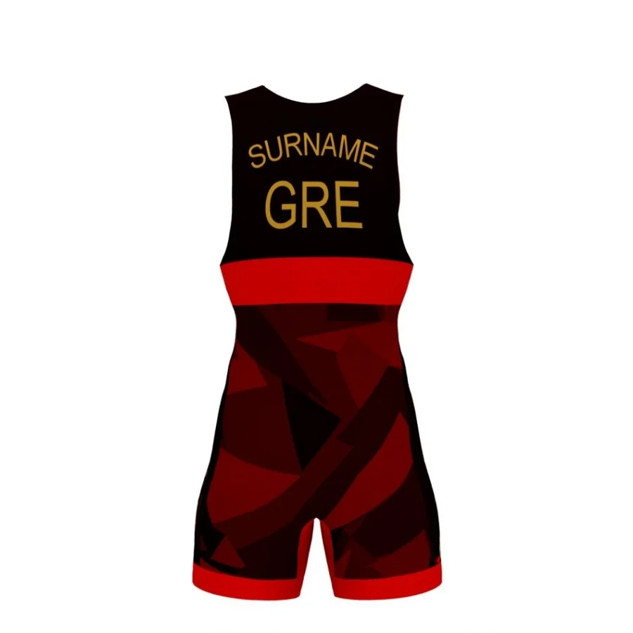 Wrestling Singlet - N1 Red - Image 2