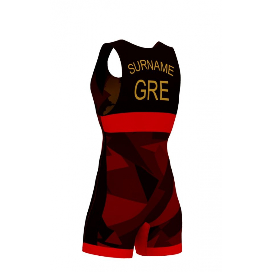 Wrestling Singlet - N1 Red - Image 3