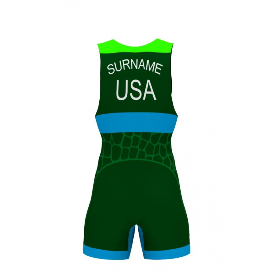 Wrestling Singlet - N2 Green - Image 2