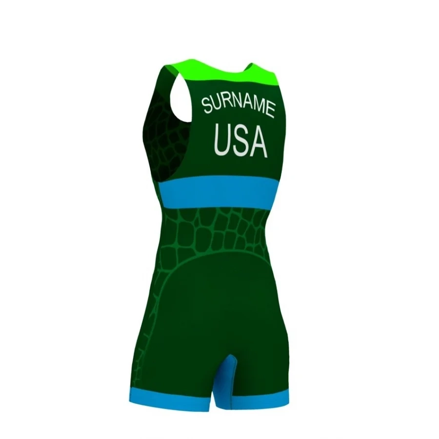 Wrestling Singlet - N2 Green - Image 3