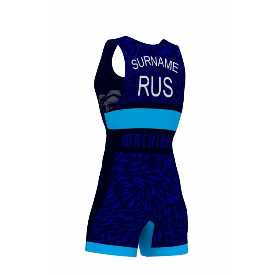 Wrestling Singlet - N4 Blue - Image 3