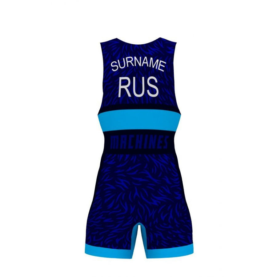 Wrestling Singlet - N4 Blue - Image 4