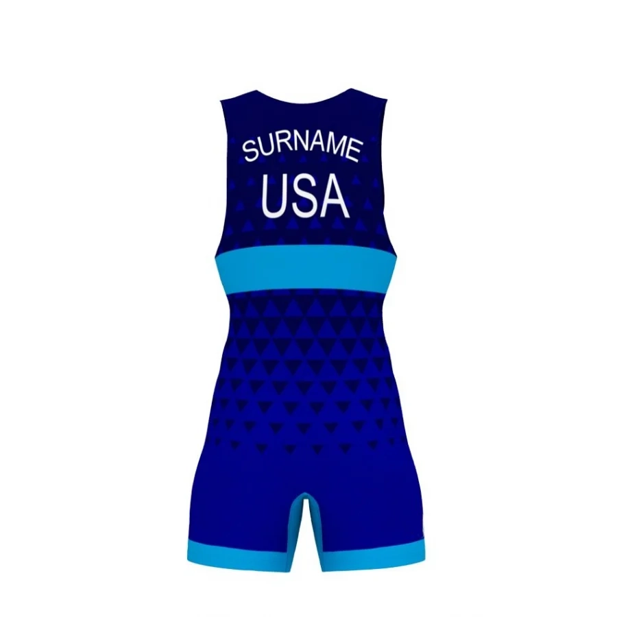 Wrestling Singlet - N5 Blue - Image 2