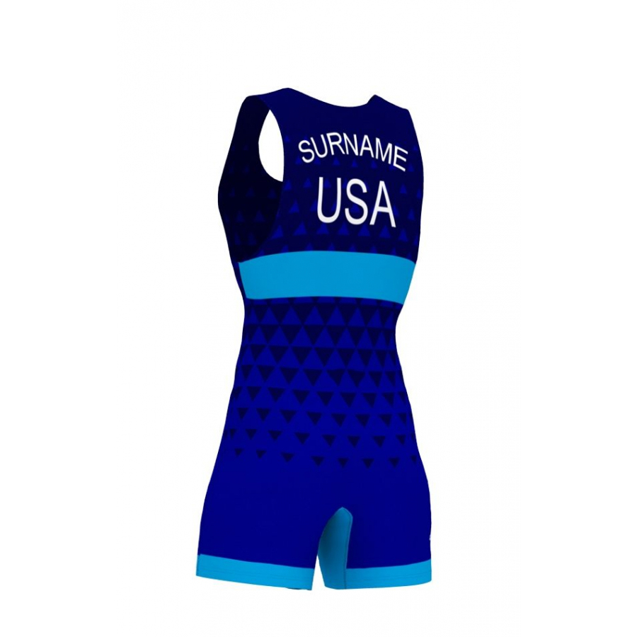 Wrestling Singlet - N5 Blue - Image 3